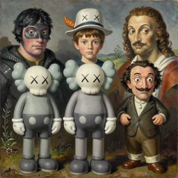 google by kaws, james jean and salvador dali and shusei nagaoka, oil on canvas, surrealism, neoclassicism, renaissance, hyper realistic, cell shaded, 8 k