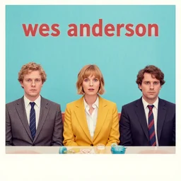 “ poster for the new wes anderson movie showing the three protagonists ”