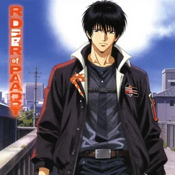 album cover of rider of empty paper jacket by akihiko yoshida