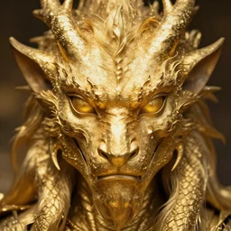 Golden Dragonborn Face