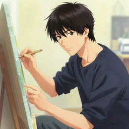 attractive male, painting by tsuyoshi nagano