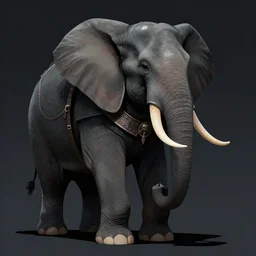 elephant wearing medieval suit of armor, illustration, concept art, art by wlop, dark, moody, dramatic