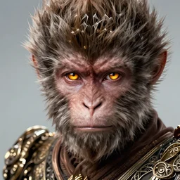 Paul Dano as monkey king, sci-fi, amber eyes, face, long hair, fantasy, intricate, elegant, highly detailed, digital painting, artstation, concept art, smooth, sharp focus, illustration, art by artgerm and greg rutkowski and alphonse mucha