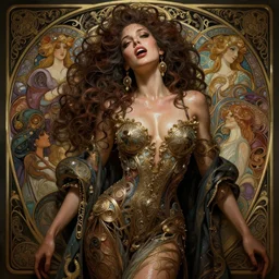 coco rocha, passionate, seductive, expressive, charismatic, very sweaty, intricate fashion clothing, insane, intricate, highly detailed, digital painting, artstation, concept art, surrealistic, smooth, sharp focus, illustration, unreal engine 5, 8 k, art by artgerm and greg rutkowski and alphonse mucha