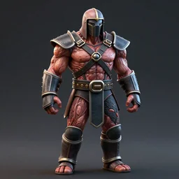 new character mortal kombat 11 made of meat, octane render, 3d