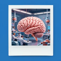 color polaroid photo of a brain growing factory with many engineers working inside a workshop where brains!!!!!!!!!!!!!!!!!!!!!!!! are manufactured, cerebral interior by moebius in the style of jean giraud, cortex, brain, brains, grey matter, anatomy
