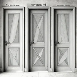 “geometrically surreal doors, extremely high detail, photorealistic, intricate line drawings, dotart, album art in the style of James Jean”