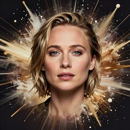 a head and shoulders portrait of alicia vikander surrounded by an explosion of wild flowers, by joshua middleton, by alphonse mucha, by edgar maxence, by gustav klimt, by gregory manchess, by wes anderson, by edward hopper, by wayne barlowe, by james gilleard, intricate, detailed, single head