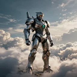 armored core 4 by liam wong, long - shot, full body, sky, cloud, dramatic lighting, cinematic establishing shot, extremely high detail, photorealistic, cinematic lighting, unrealengine 4,