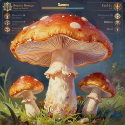 a smooth painting, close - up mushroom, in concept art of main menu loading screen background. for russian mmorpg king's bounty, might and magic heroes 6. by a freelance artist, artstation, behance
