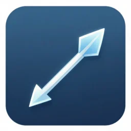 a magical arrow, game item icon asset, digital art