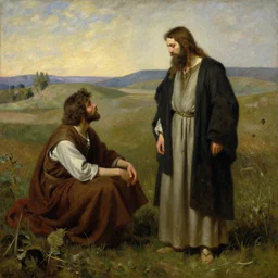 still from a biblical movie in the style of john william godward, oil on canvas, 4 k resolution