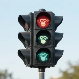 no monkeys allowed traffic signal