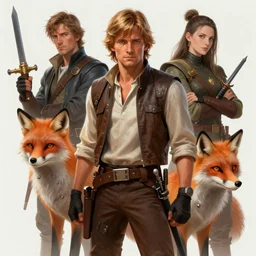 luke skywalker fox hybrid, art by artgerm and greg rutkowski and magali villeneuve, d & d, fantasy, highly detailed, digital painting, trending on artstation, concept art, sharp focus, illustration