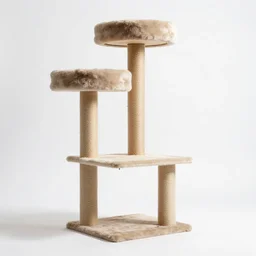 japanese cat tree, professional product shot, isolated on a pure white background, centered, entire object in frame, sharp focus, soft studio lighting