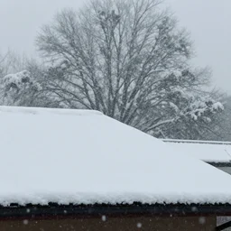 snow falling bedroom roof in reverse