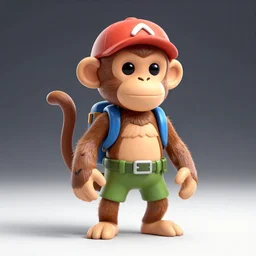a monkey as the team fortress 2 scout, model, rendered in sfm
