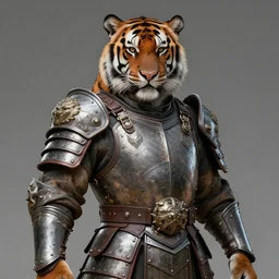 commission portrait of a tiger wearing heavy armor,character design by charles bowater,greg rutkowski,ross tran,hyperdetailed,hyperrealistic,4k,deviantart,artstation,professional photography,concept art