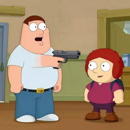 family guy clip joe swanson points gun at flowey undertale boss character