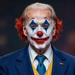 fantasy art 4 k ultra detailed realiatic hyper accurate joe biden as a liar clown