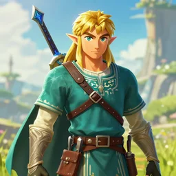 an in game portrait of king rhoam from the legend of zelda breath of the wild, breath of the wild art style.