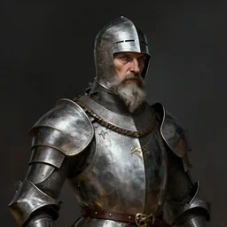 a portrait of an old medieval knight, grim - lighting, high - contrast, intricate, elegant, highly detailed, digital painting, artstation, concept art, smooth, sharp focus, illustration