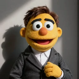 a muppet of Bob Odenkirk as Saul Goodman as a muppet