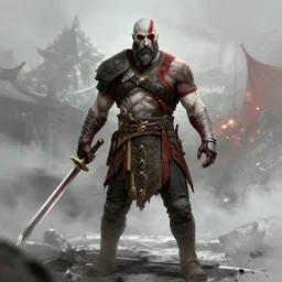God of war game , digital art, trending on artstation