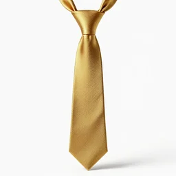 gilded necktie, stylized 3d render, isolated on a pure white background, centered, entire object in frame, sharp focus, soft studio lighting