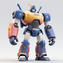huge robot 4 d illustration
