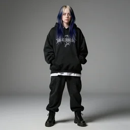vitalik buterin dressed as billie elish, whole body photography, sharp, detailed, studio lighting, hyper - realistic, 8 k, octane render,