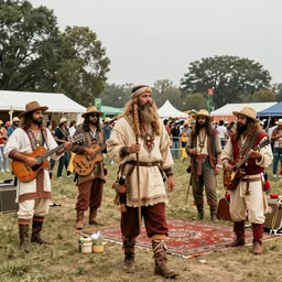 Khajiit caravanner band, 1960's, Summer of Love, Woodstock