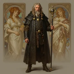 Christopher Lloyd as bard, full body, dungeons and dragons portrait, highly detailed, digital painting, artstation, concept art, sharp focus, illustration, art by artgerm and greg rutkowski and alphonse mucha
