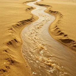 a river of golden dust, highly detailed, trending on artstation 8k