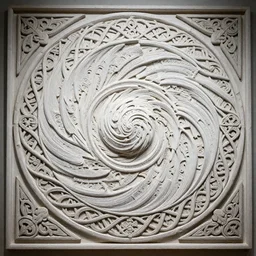 front view of a swirling celtic white wall made in wood, art by James Jean and Wayne Barlowe, high detail, cinematic,photofraphic lightning, cgsociety 8k