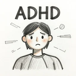 a sketch depicting adhd