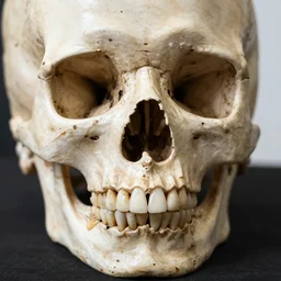 lower half of a human skull