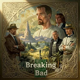 heisenberg, breaking bad, hyper detailed, digital art, ue, artstation, natural lighting, studio quality, smooth render, art nouveau, artgerm, greg rutkowski, peter mohrbacher, hajime sorayama, boris vallejo, craig mullins, intricate fractal lace