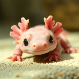buff axolotl, photorealistic, natural lighting, cute