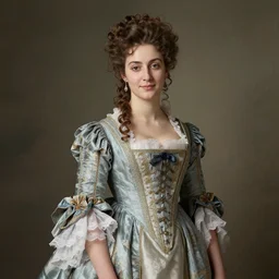 georgian portrait of a gorgeous woman by reggianini and soulacroix, regency dress amazing fabric