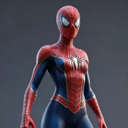 futuristic spiderwoman ,highly detailed, 4k, HDR, award-winning, artstation, octane render