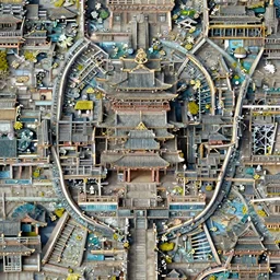 An ancient Japanese architectural complex at the bottom of the sea, 8k, very high detailed, cinematic, octane render, intricate