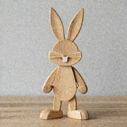 bugs bunny made out of wood