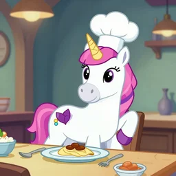 A unicorn working as a chef, Animated Still