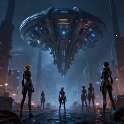 dark moscow future street mothership mass effect andromeda krogan base wallpaper 3 d pixar disney digital cgi rtx hdr painting bioluminance alena aenami artworks in 4 kby jesper ejsing, feng zhu and loish beeple, by thomas kinkade 2 2 2 2
