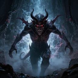 photograph of a demon entering a void, scary energy, haunting atmosphere, trending on artstation, 4k wallpaper