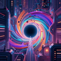 tempted by the call of the void futuristic mythic cityscape, vivid colorful lighting, unreal 5 render, studio ghibli, digital art, octane render, beautiful composition, trending on artstation, award winning photograph, masterpiece