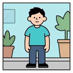 dame da ne guy in the style of cal arts, cartoon, funny