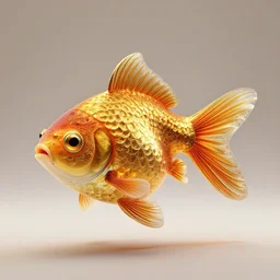 a beautifull intricate cute 3 d goldfish made of fractal, unreal engine, wide shot, by octane render by ellen jewett