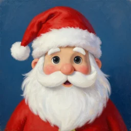 gnome wearing a santa hat, illustration, oil painting